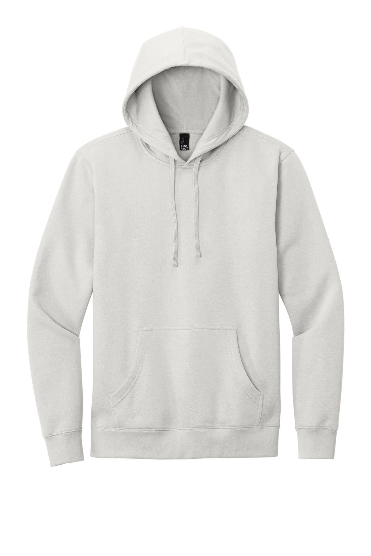 Front View of WhiteSmoke District V.I.T. Fleece Hoodie DT6100 plain