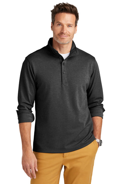 Front View of WindsorGyH Brooks Brothers Mid-Layer Stretch 1/2-Button BB18202 plain