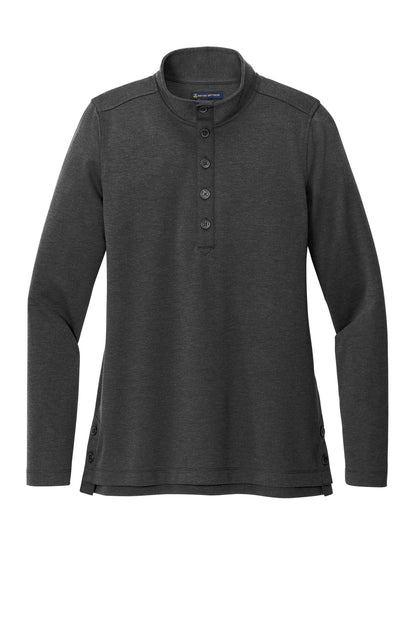 Front View of WindsorGyH Brooks Brothers Women's Mid-Layer Stretch 1/2-Button BB18203 plain