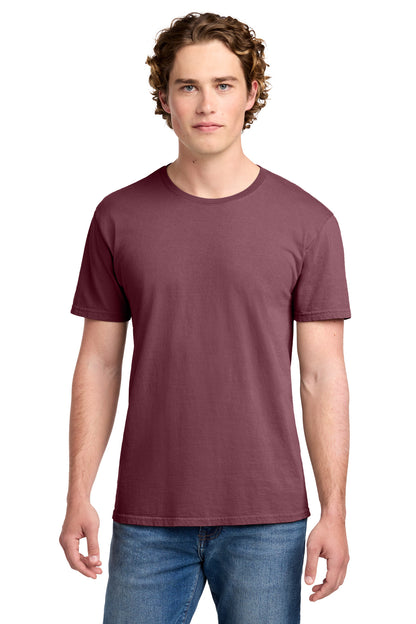 Front View of Wineberry Port & Co Beach Wash Garment-Dyed Tee. PC099 plain