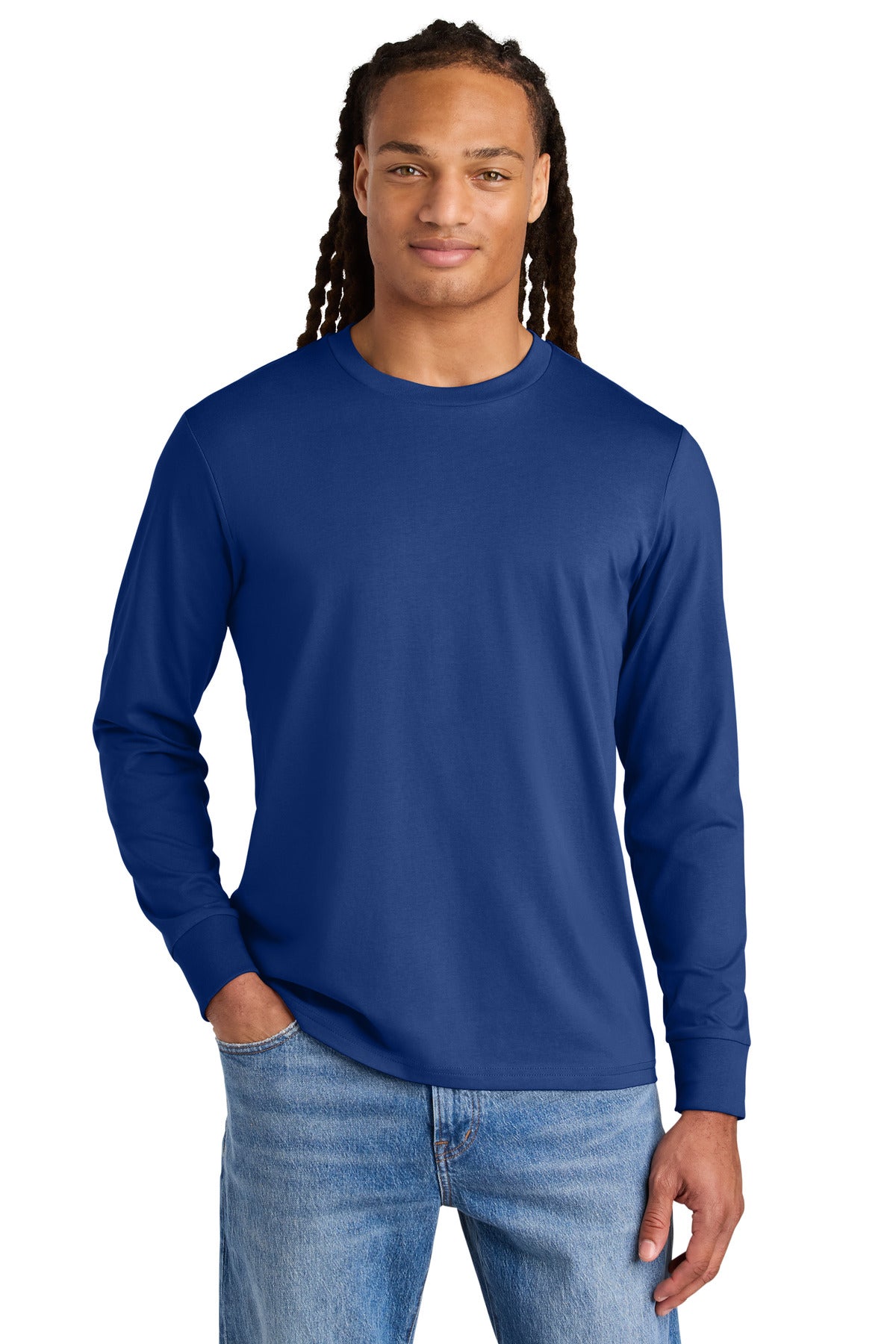 Front View of WorkerBlue Stanley/Stella Unisex Creator 2.0 Long Sleeve Tee SXU022 plain