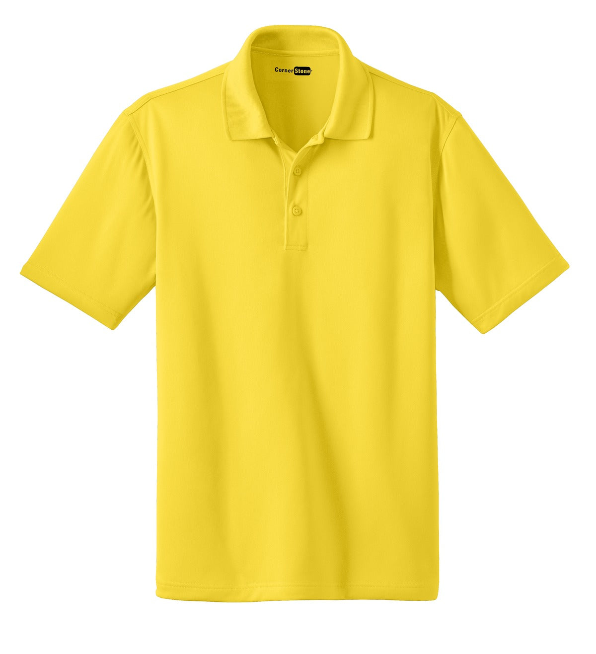 Front View of Yellow CornerStone - Select Snag-Proof Polo. CS412 plain