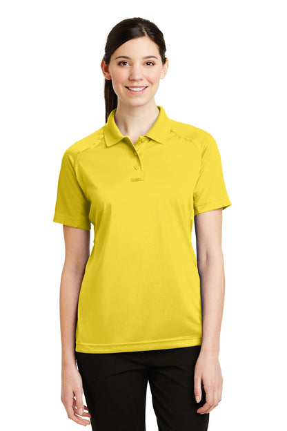 Front View of Yellow CornerStone Women's Select Snag-Proof Tactical Polo. CS411 plain