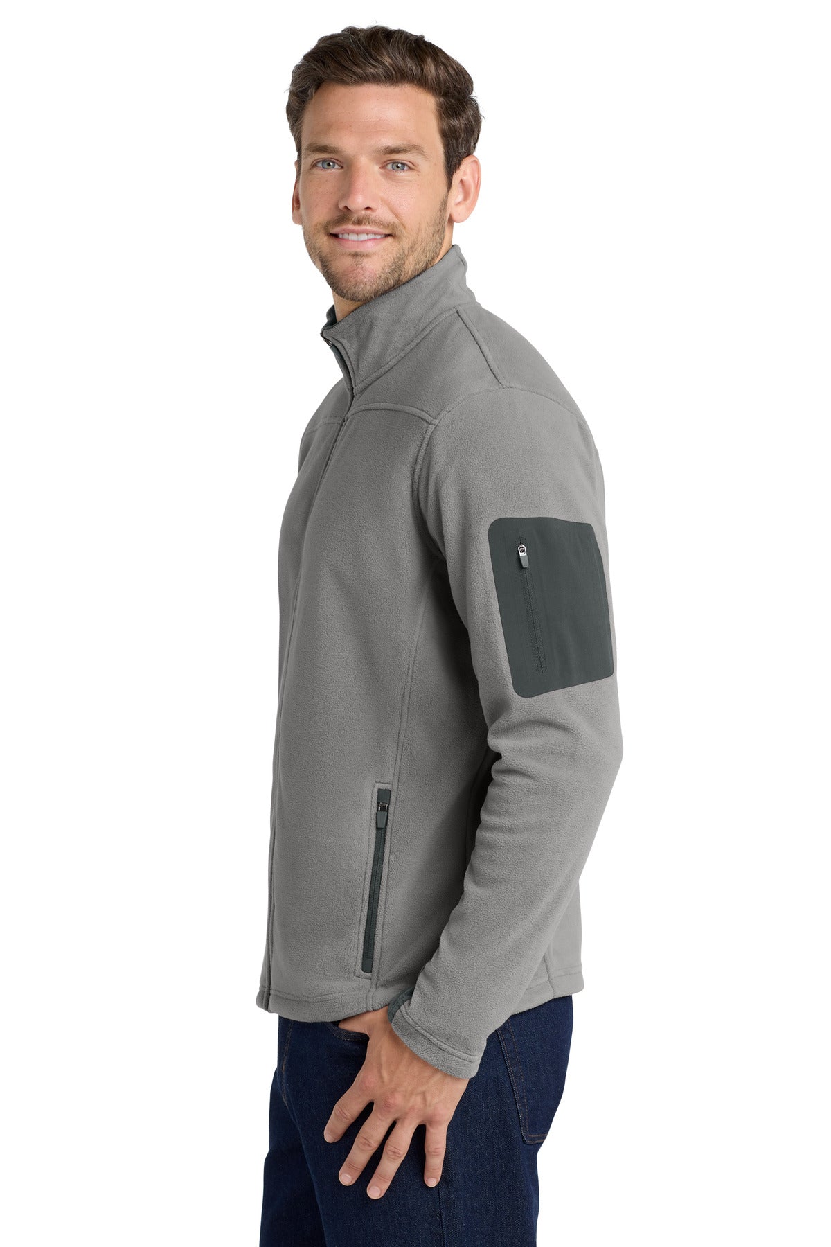 Frost Grey/Mag Port Authority Summit Fleece Full-Zip Jacket. F233