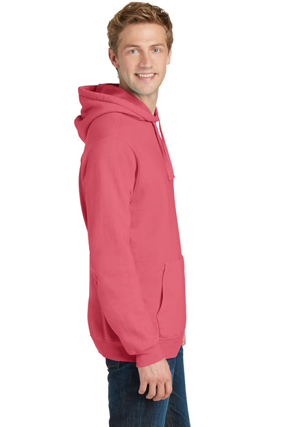 Fruit Punch Port & Co Beach Wash Garment-Dyed Pullover Hooded Sweatshirt. PC098H plain