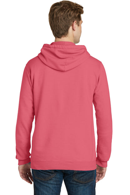 Fruit Punch Port & Co Beach Wash Garment-Dyed Pullover Hooded Sweatshirt. PC098H plain