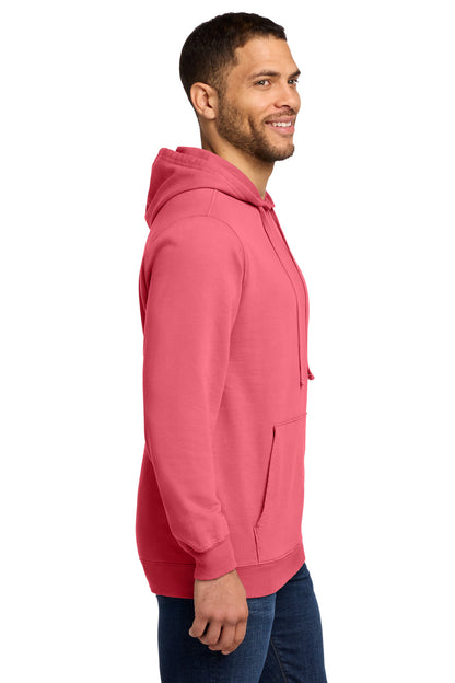 Fruit Punch Port & Co Beach Wash Garment-Dyed Pullover Hooded Sweatshirt. PC098H plain