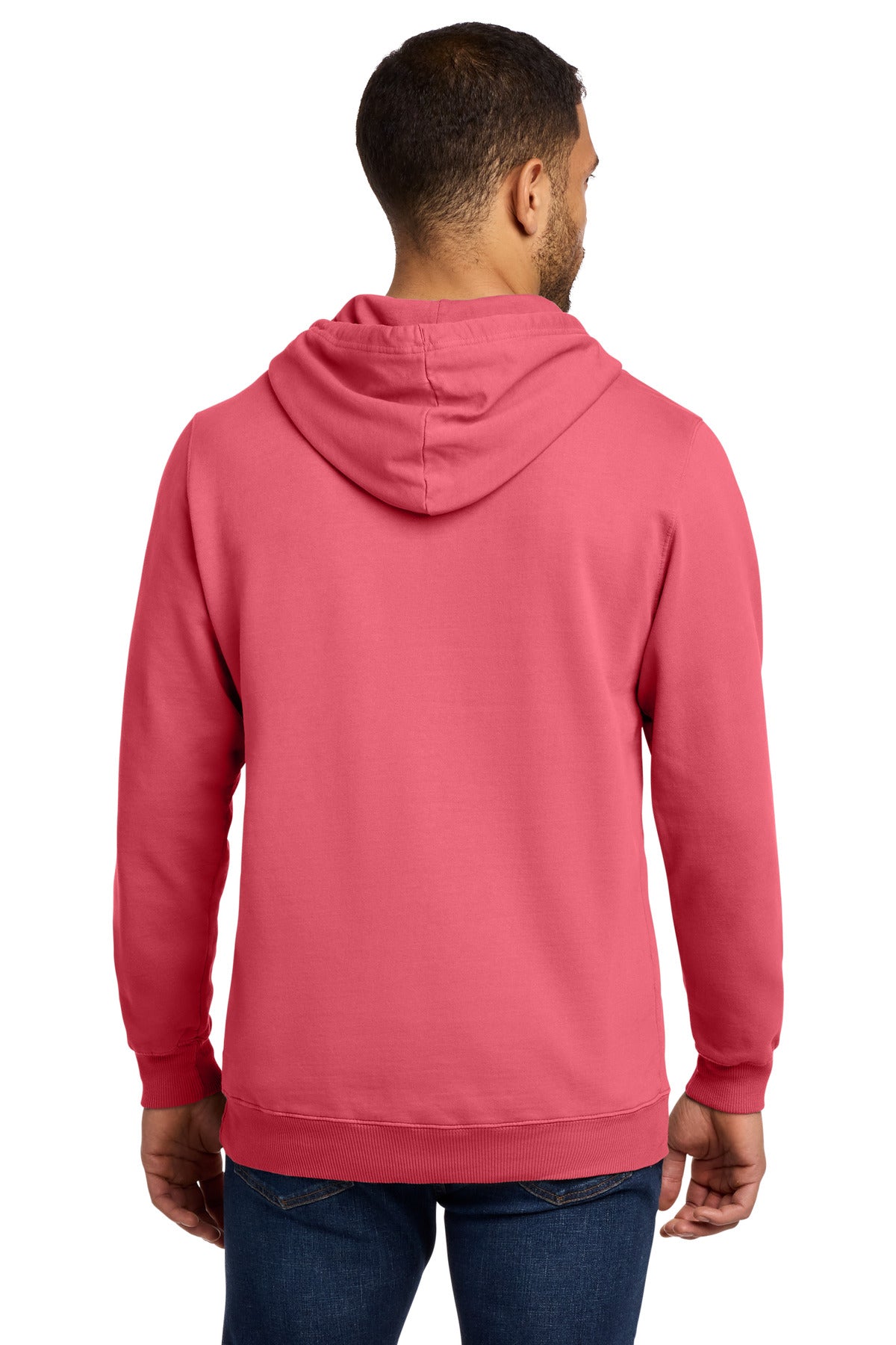 Fruit Punch Port & Co Beach Wash Garment-Dyed Pullover Hooded Sweatshirt. PC098H plain