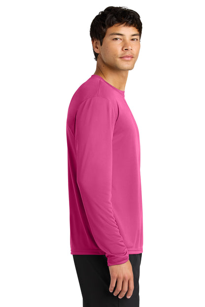 Fuchsia A4 Cooling Performance Long Sleeve Tee A4N3165 plain