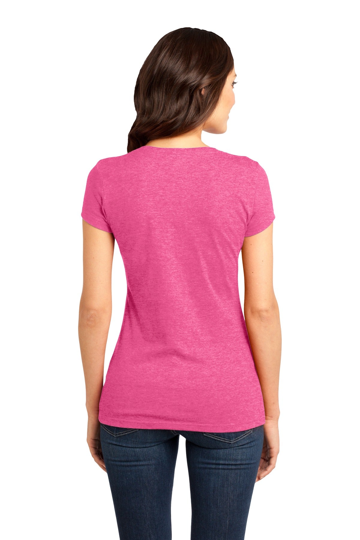 Fuchsia Frost District Women's Fitted Very Important Tee . DT6001 plain