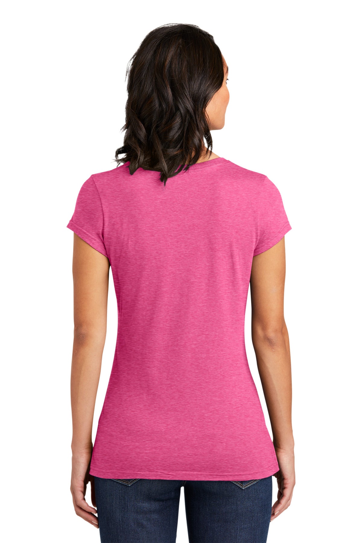 Fuchsia Frost District Women's Fitted Very Important Tee . DT6001 plain