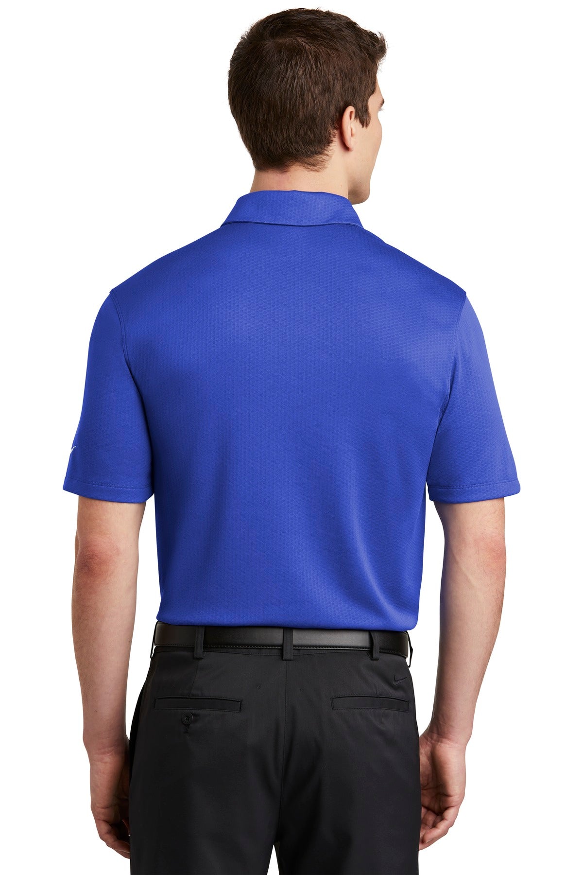Game Royal Nike Dri-FIT Hex Textured Polo. NKAH6266 plain