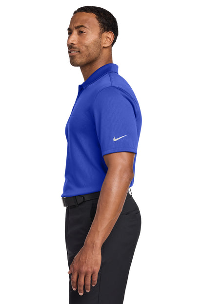 Game Royal Nike Dri-FIT Hex Textured Polo. NKAH6266 plain
