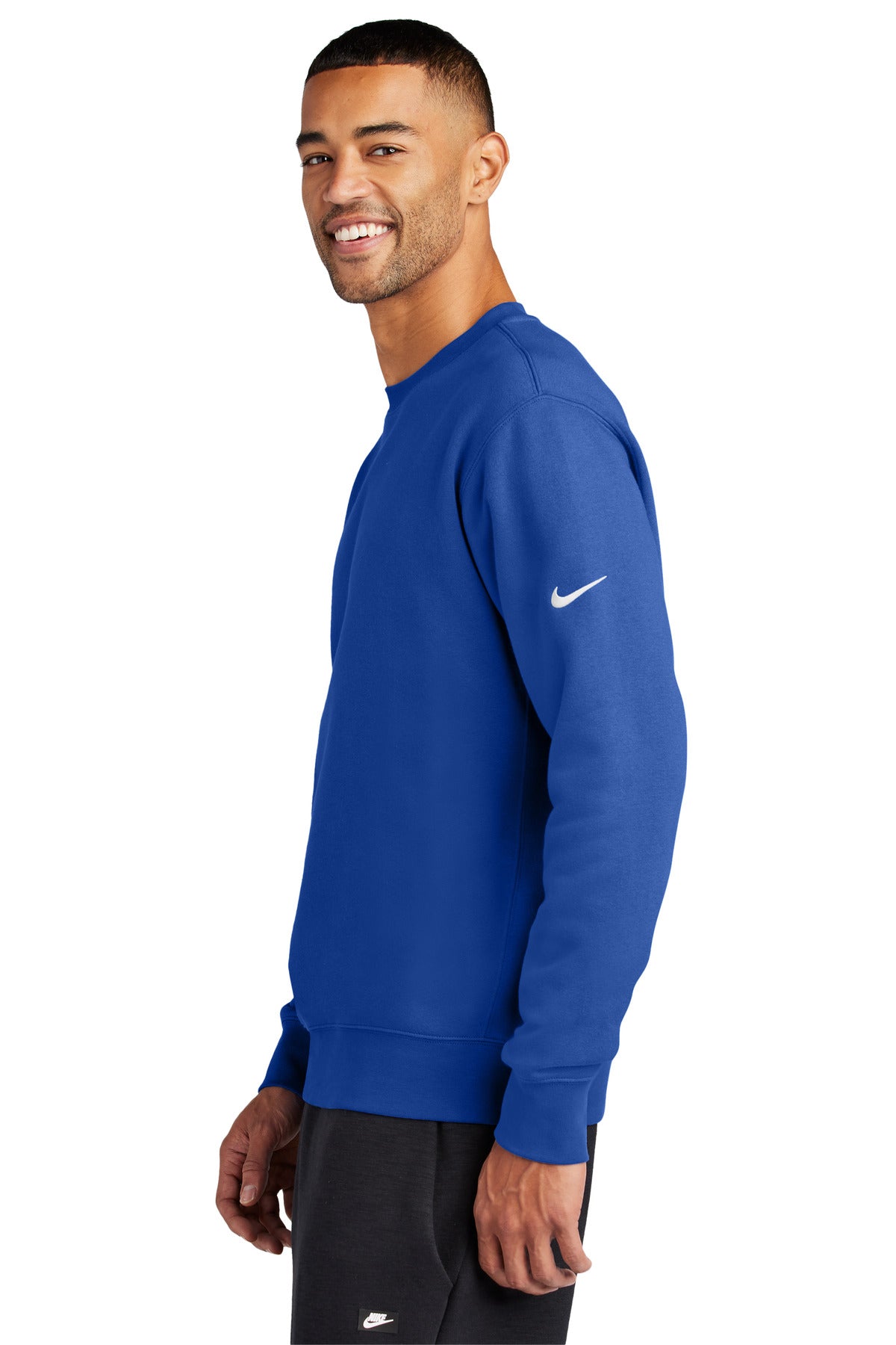GameRoyal Nike Club Fleece Sleeve Swoosh Crew NKFD9863 plain