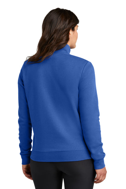 GameRoyal Nike Women's Club Fleece Sleeve Swoosh 1/2-Zip NKDX6720 plain