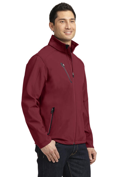 Garnet Port Authority Welded Soft Shell Jacket. J324 plain