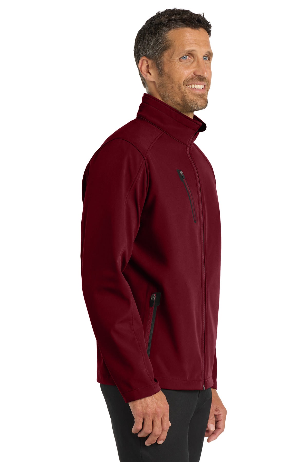 Garnet Port Authority Welded Soft Shell Jacket. J324 plain