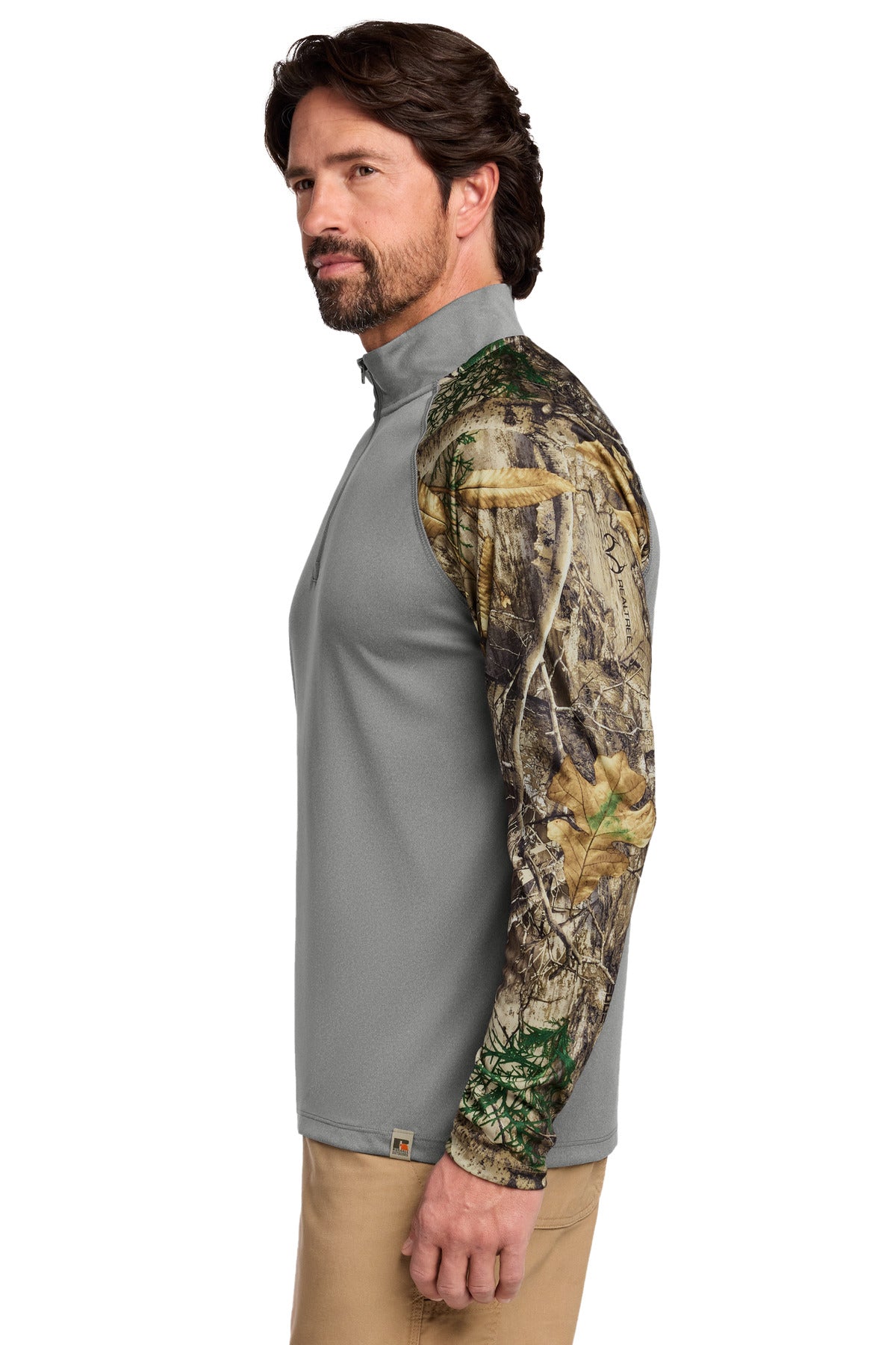 GConH/RTEd Russell Outdoors Realtree Colorblock Performance 1/4-Zip RU152 plain