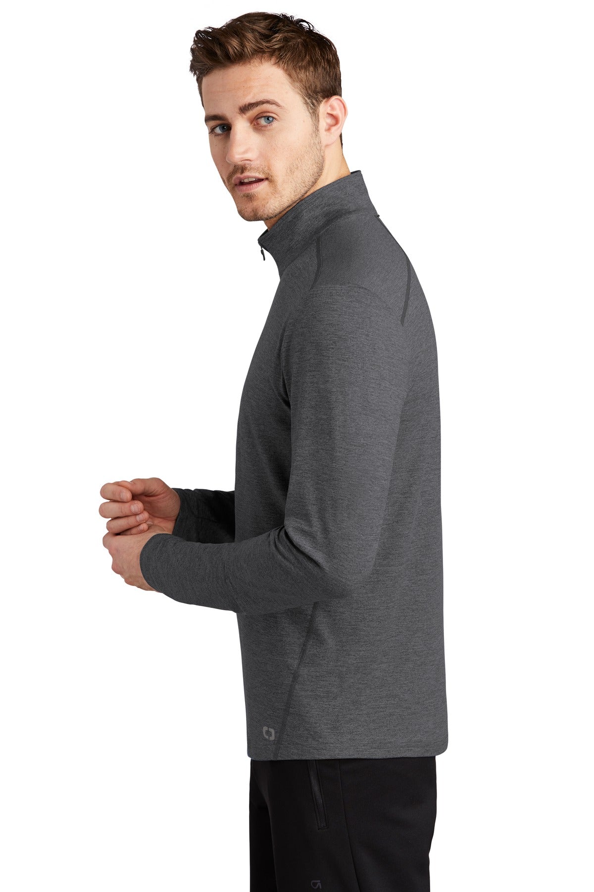 Gear Grey Hthr OGIO Force 1/4-Zip OE341 plain