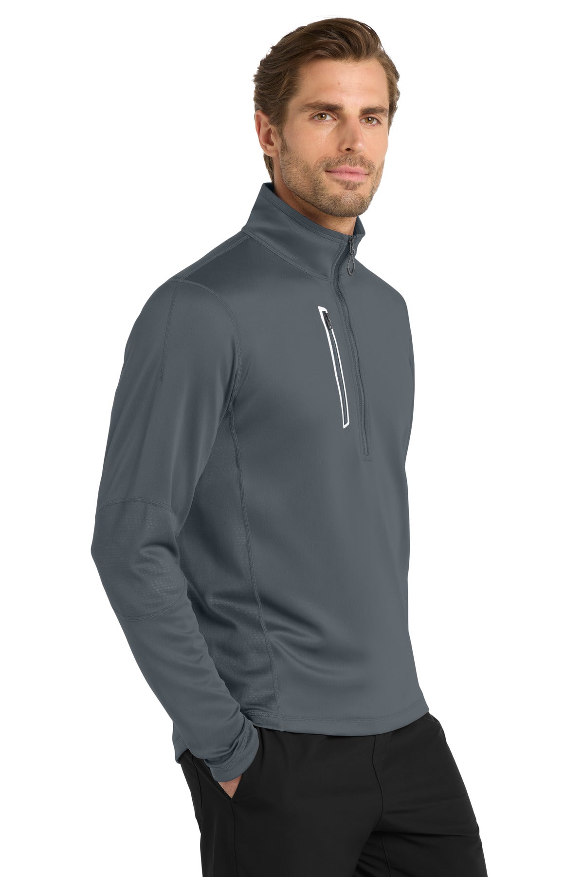 Gear Grey OGIO Fulcrum 1/4-Zip. OE701 plain