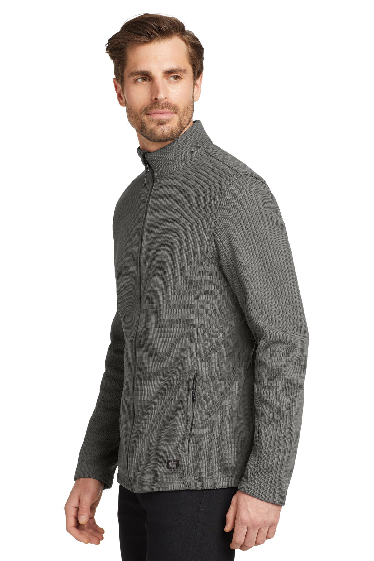 Gear Grey OGIO Grit Fleece Jacket. OG727 plain
