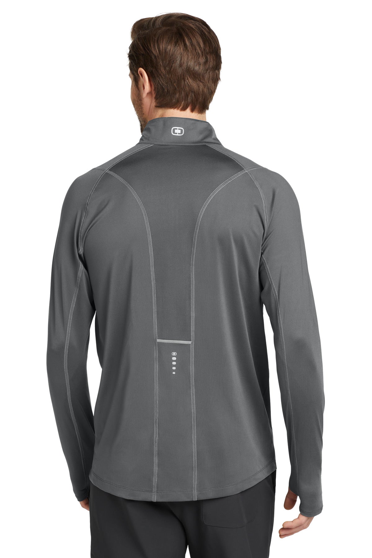Gear Grey OGIO Nexus 1/4-Zip Pullover. OE335 plain