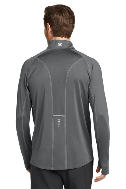 Gear Grey OGIO Nexus 1/4-Zip Pullover. OE335 plain