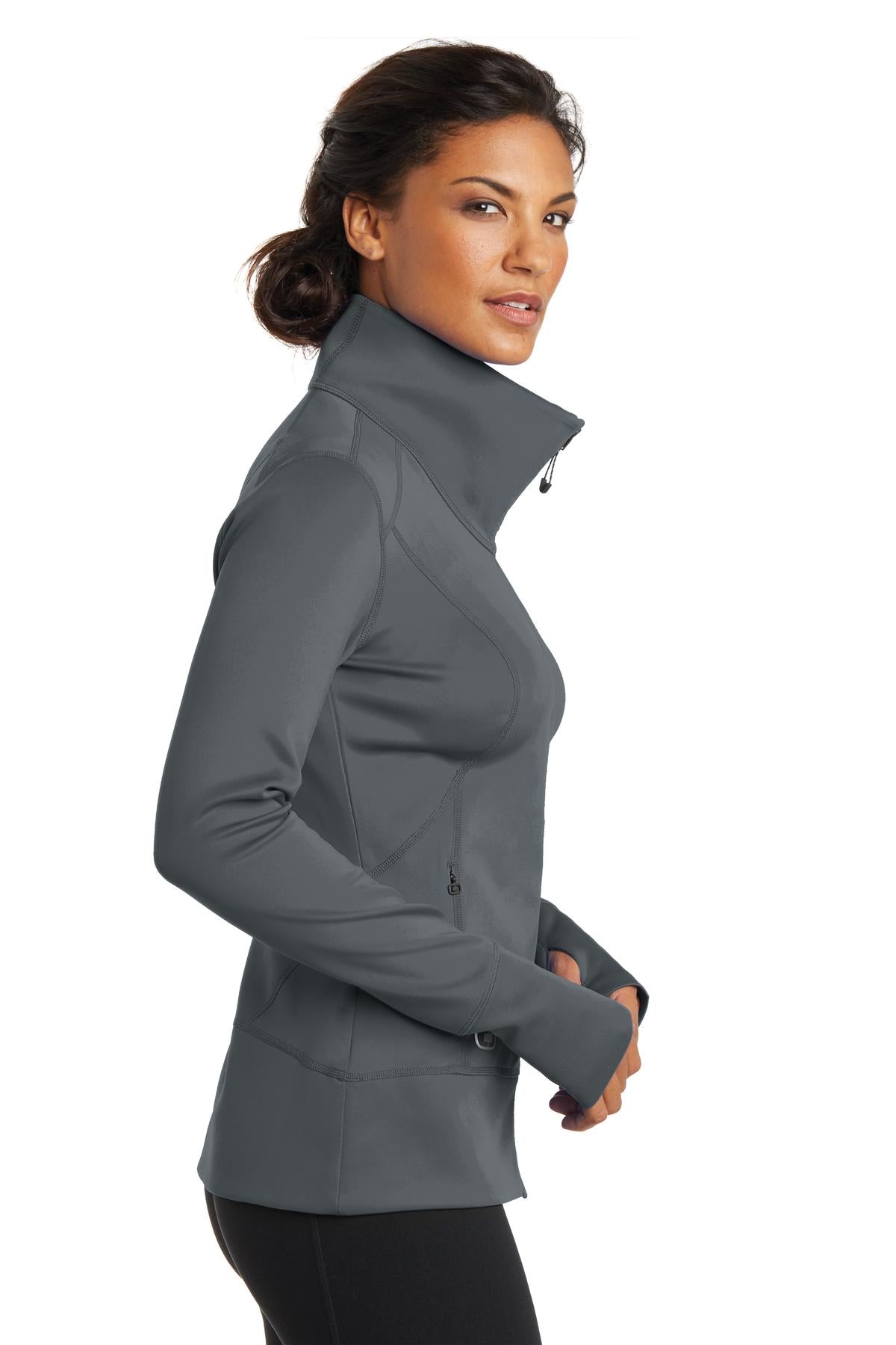 Gear Grey OGIO Women's Fulcrum Full-Zip. LOE700 plain
