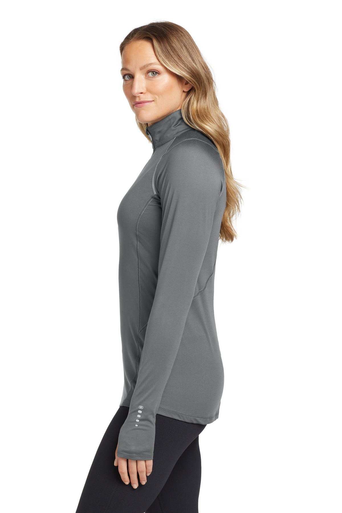 Gear Grey OGIO Women's Nexus 1/4-Zip Pullover. LOE335 plain