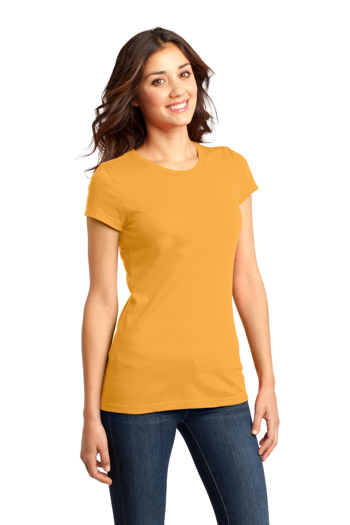 Gold District Women's Fitted Very Important Tee . DT6001 plain