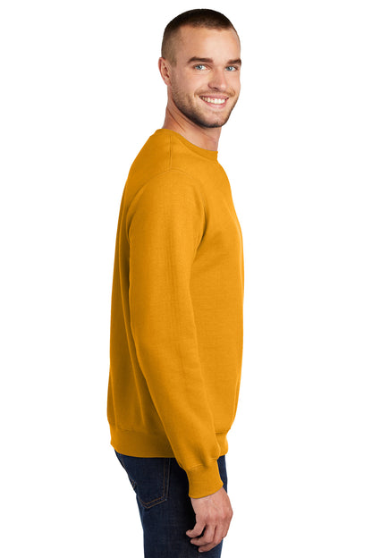 Gold Port & Co Essential Fleece Crewneck Sweatshirt. PC90 plain