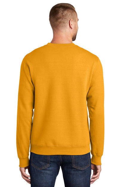 Gold Port & Co Essential Fleece Crewneck Sweatshirt. PC90 plain