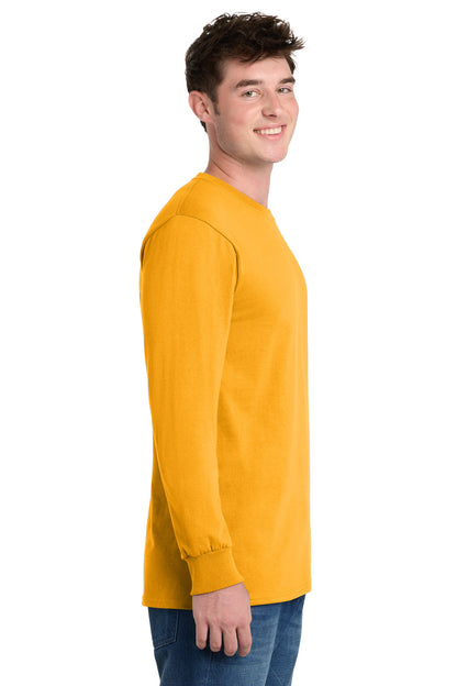 Gold Port & Co Long Sleeve Essential Tee. PC61LS plain