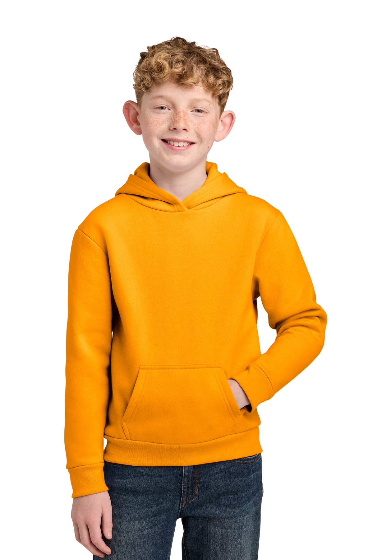 Gold Port & Co Youth Easy Fleece Pullover Hooded Sweatshirt PC68YH