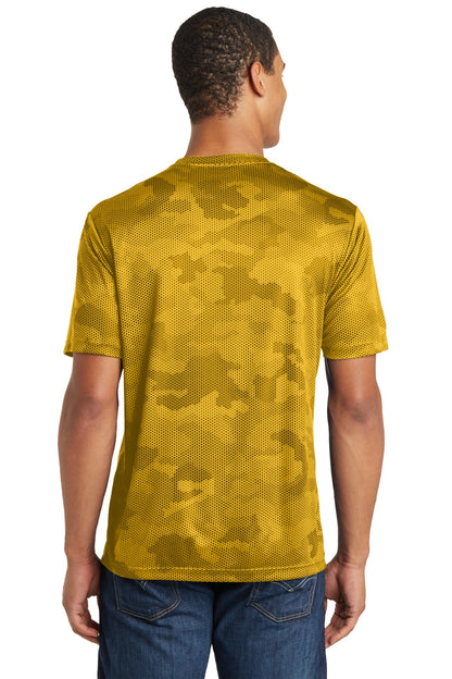 Gold Sport-Tek CamoHex Tee. ST370 plain