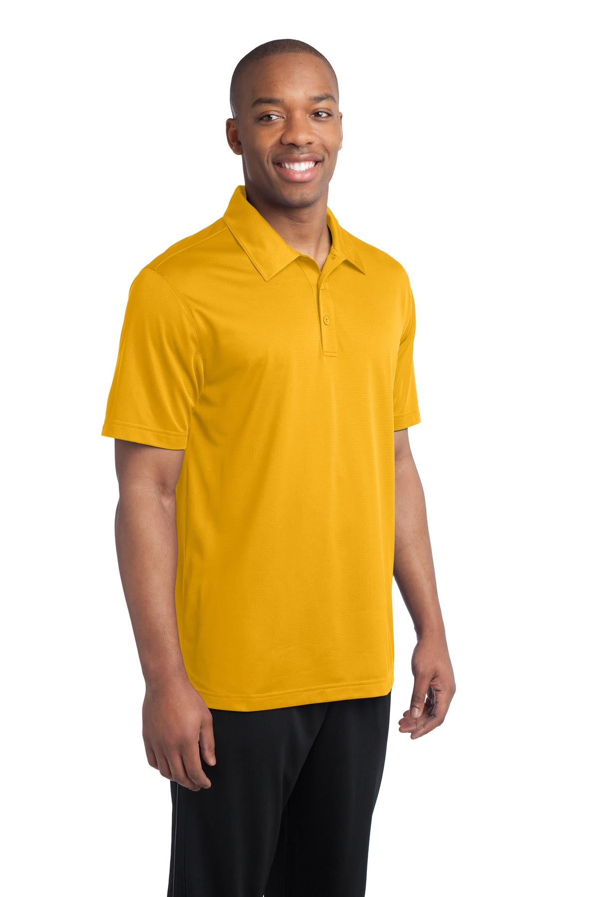 Gold Sport-Tek PosiCharge Active Textured Polo. ST690 plain
