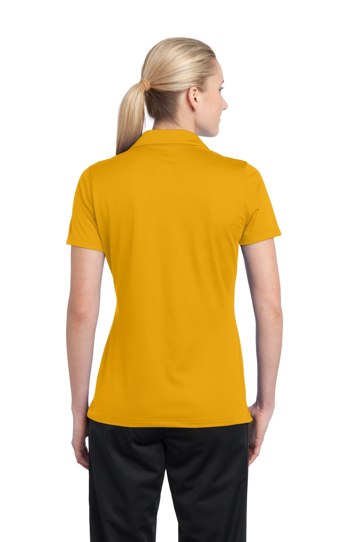 Gold Sport-Tek Women's PosiCharge Active Textured Polo. LST690 plain