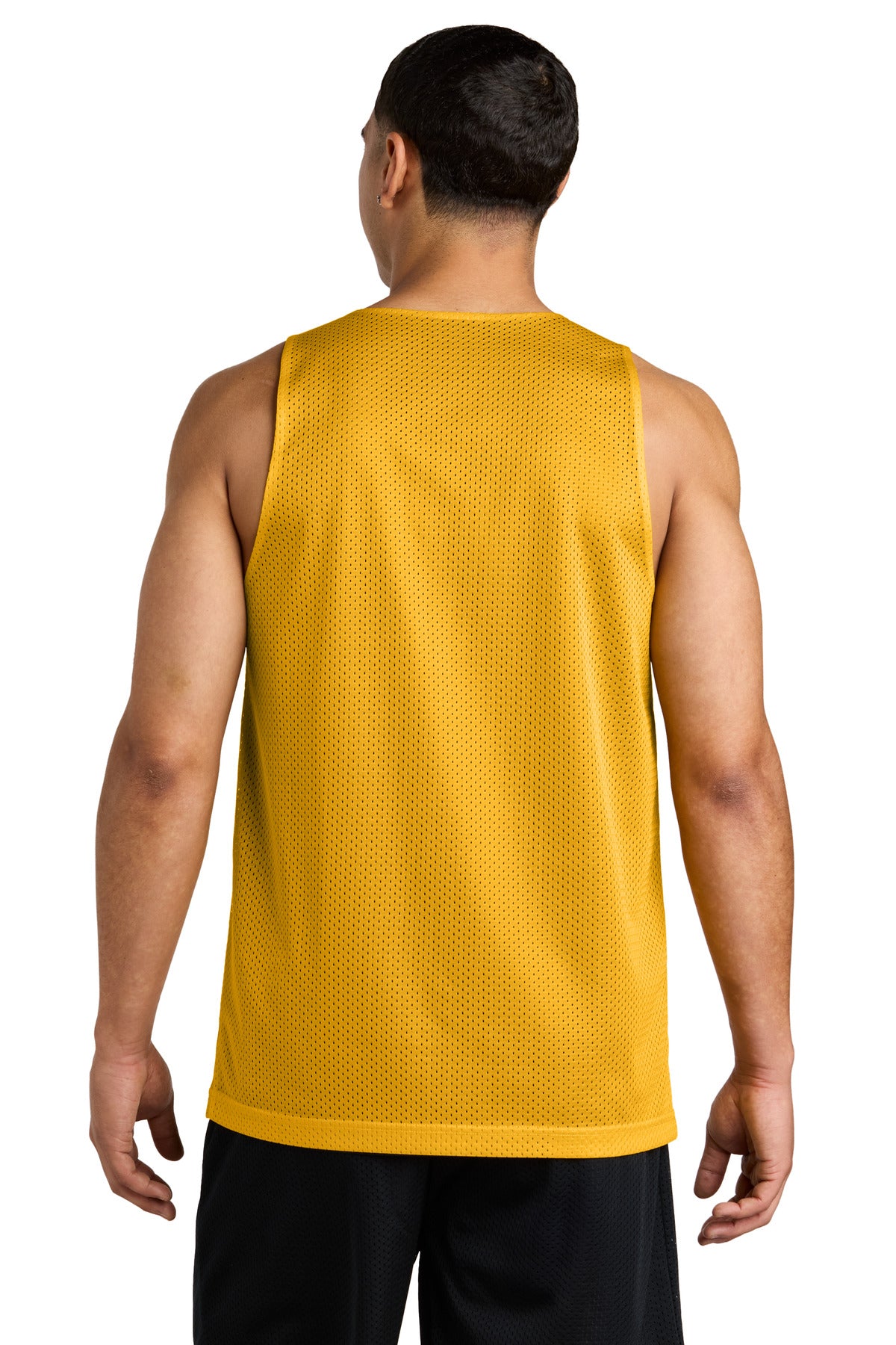 Gold/Black Sport-Tek PosiCharge Reversible Mesh Tank ST5000 plain