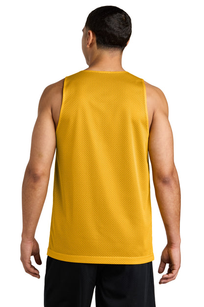 Gold/Black Sport-Tek PosiCharge Reversible Mesh Tank ST5000 plain