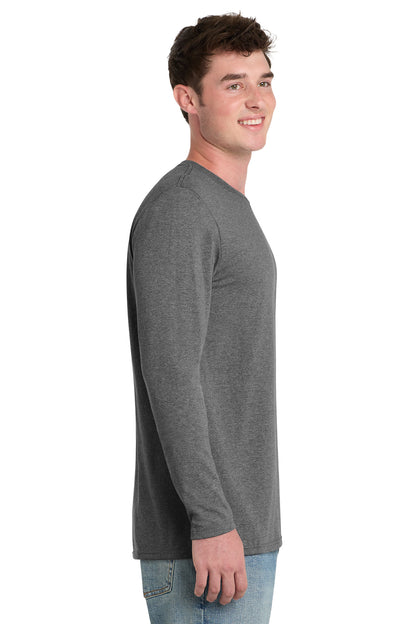 GphHeather Port & Co Tri-Blend Long Sleeve Tee. PC330LS plain