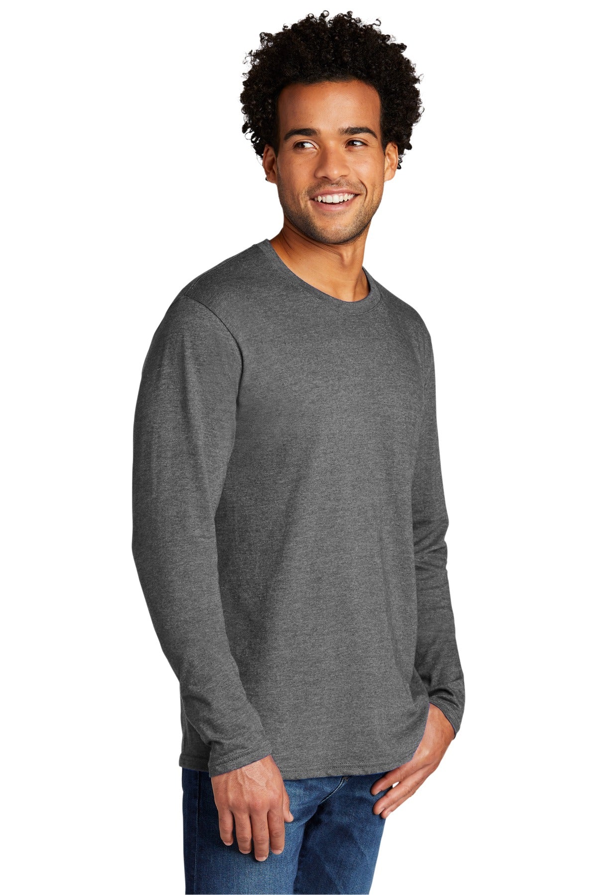 GphHeather Port & Co Tri-Blend Long Sleeve Tee. PC330LS plain