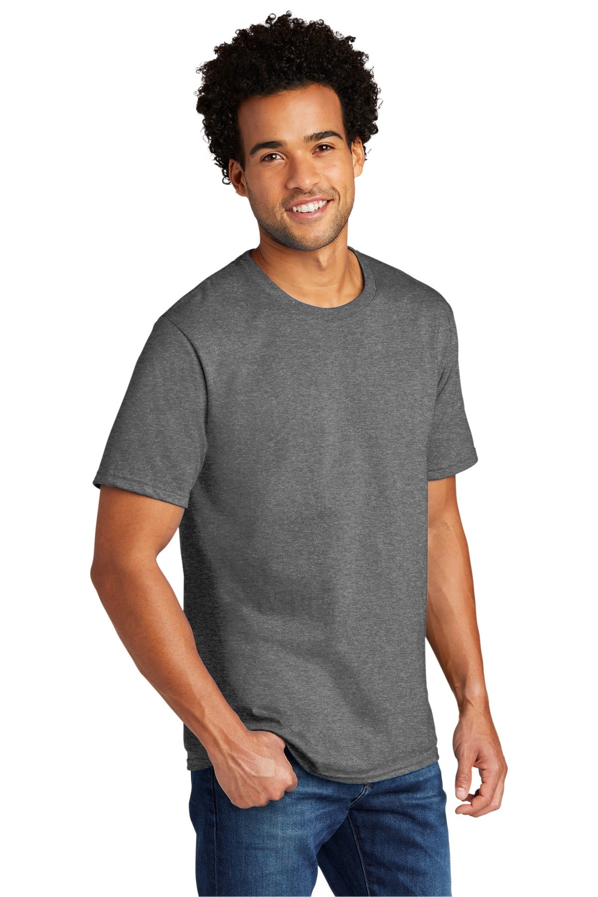 GphHeather Port & Co Tri-Blend Tee. PC330 plain