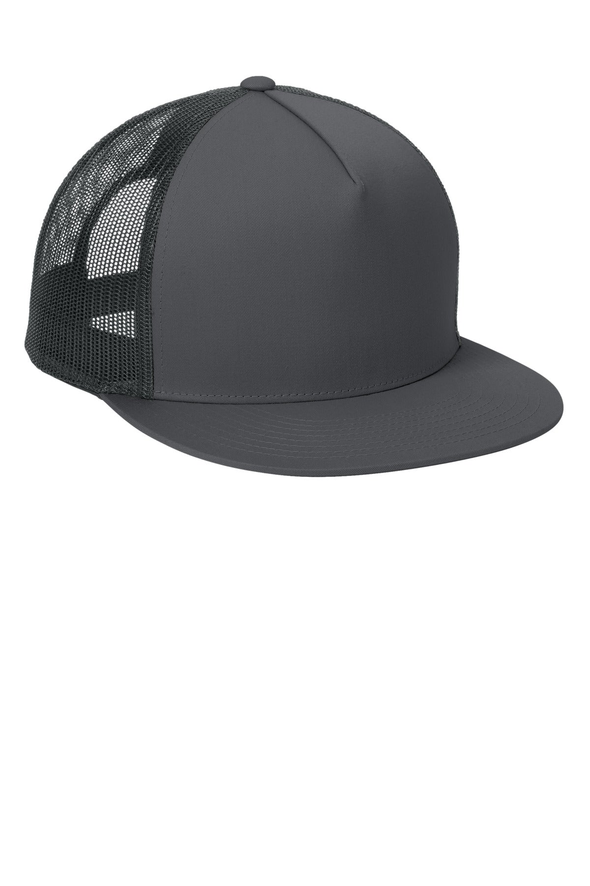 Graph Gy/Gr Gy Sport-Tek YP Classics 5-Panel Classic Trucker Mesh Back Cap. STC38