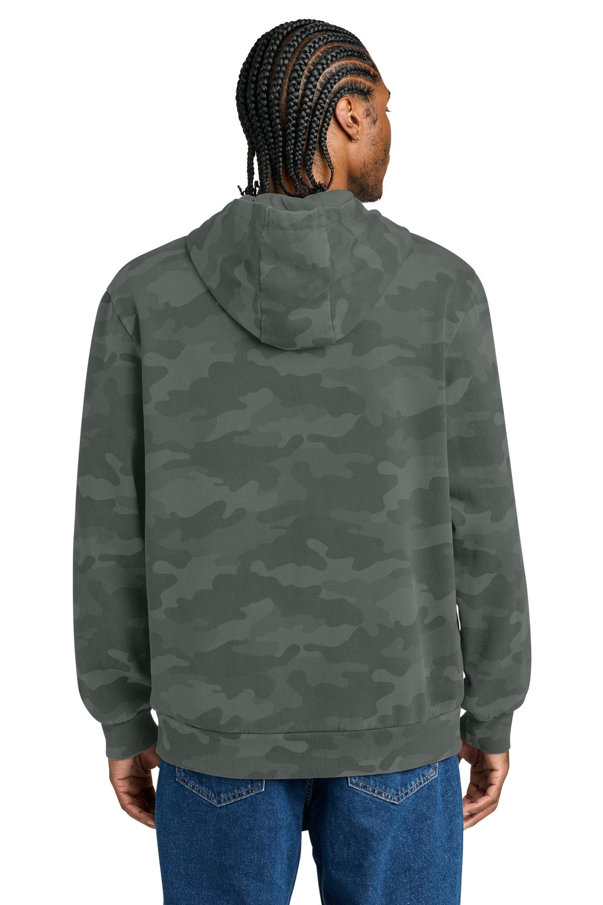 Graphite District Wash Camo Fleece Hoodie DT2200C plain