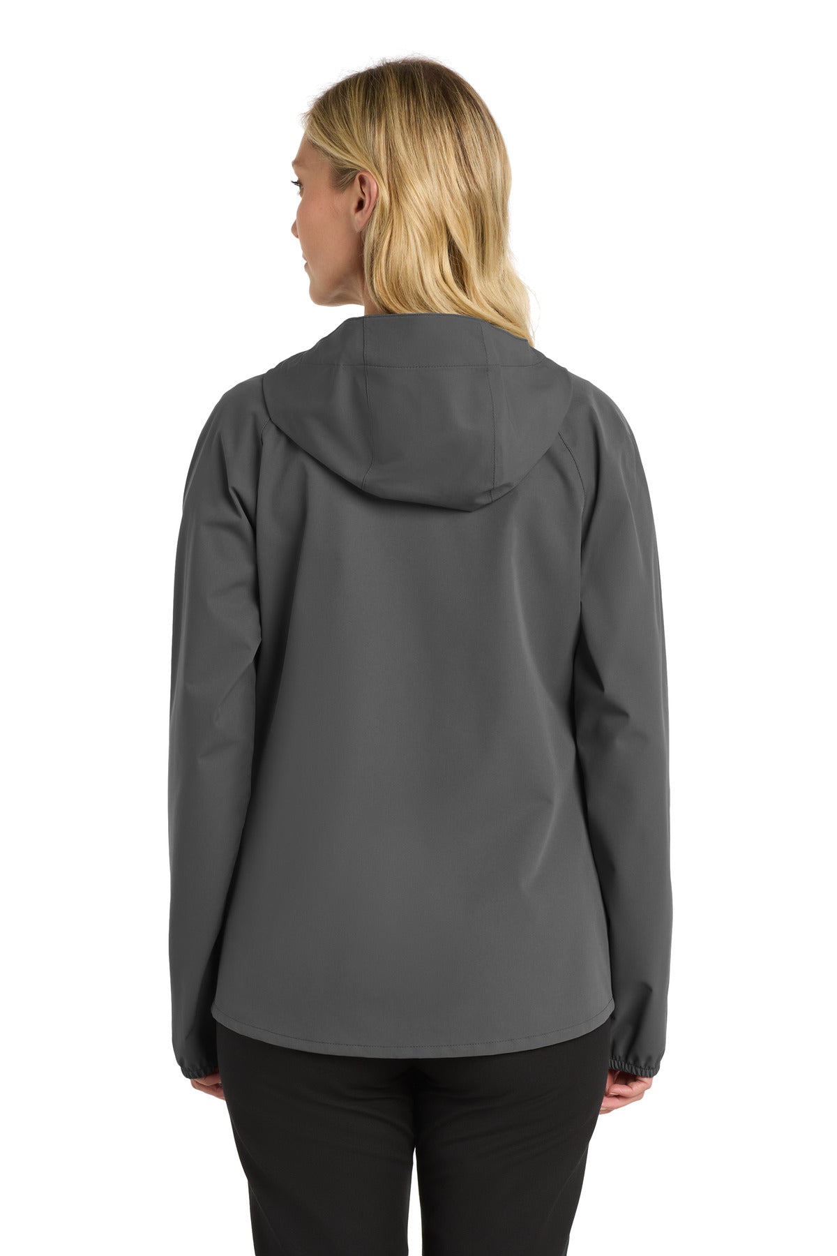 Graphite Grey Port Authority Women's Essential Rain Jacket L407 plain