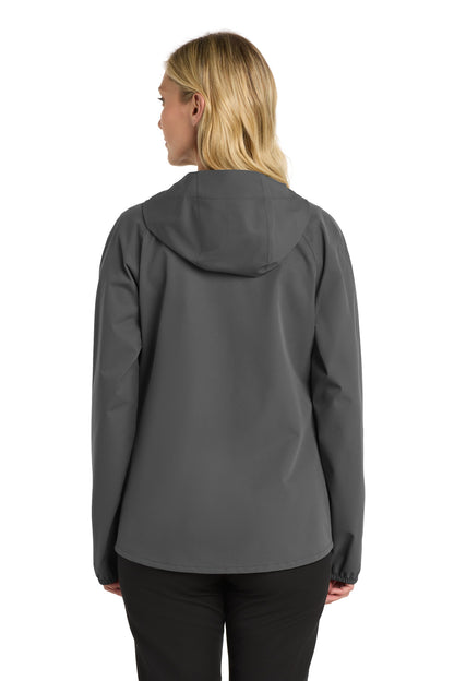 Graphite Grey Port Authority Women's Essential Rain Jacket L407 plain