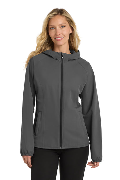 Graphite Grey Port Authority Women's Essential Rain Jacket L407 plain