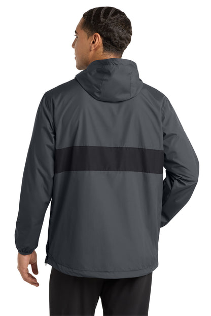Graphite Gy/Bk Sport-Tek Zipped Pocket Anorak. JST65 plain