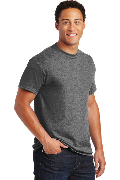 Graphite Hthr Gildan DryBlend 50 Cotton/50 Poly T-Shirt. 8000 plain
