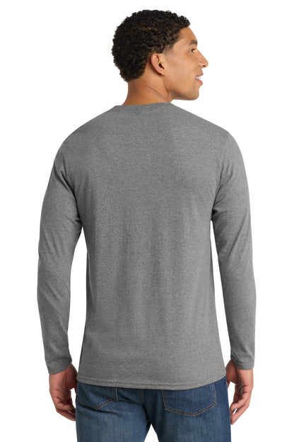 Graphite Hthr Port & Co Long Sleeve Fan Favorite Blend Tee. PC455LS plain